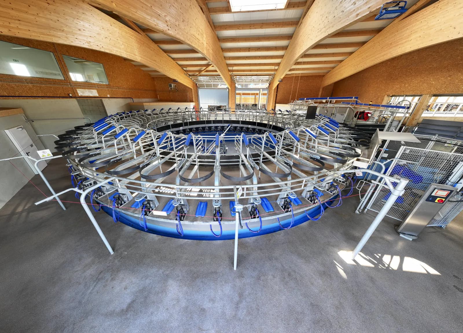 Traite en cours sur le carrousel rotatif