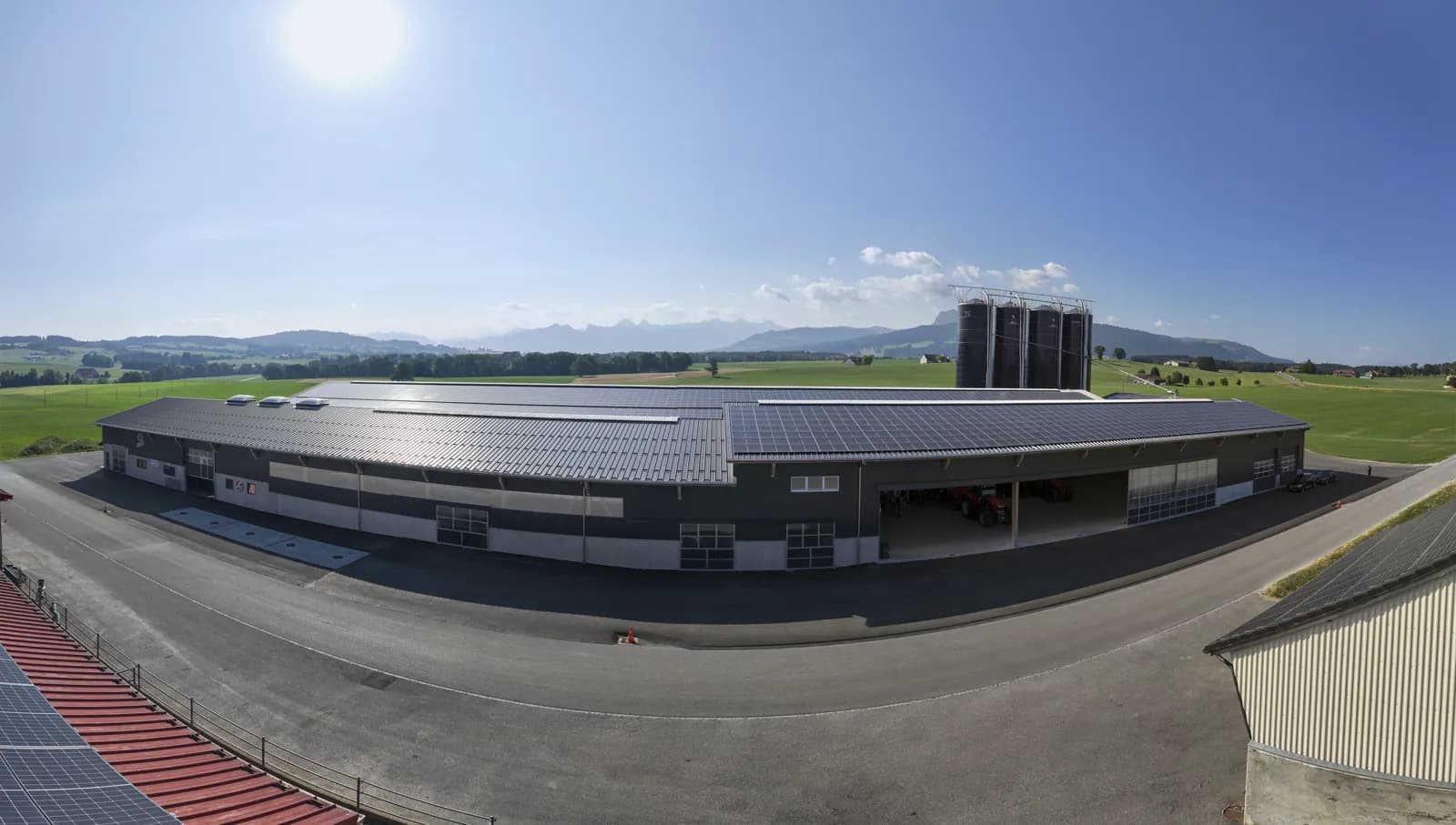 Vue drone de l'ensemble de l'exploitation